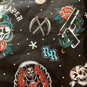 Rebel reaper Button down short sleeve shirt